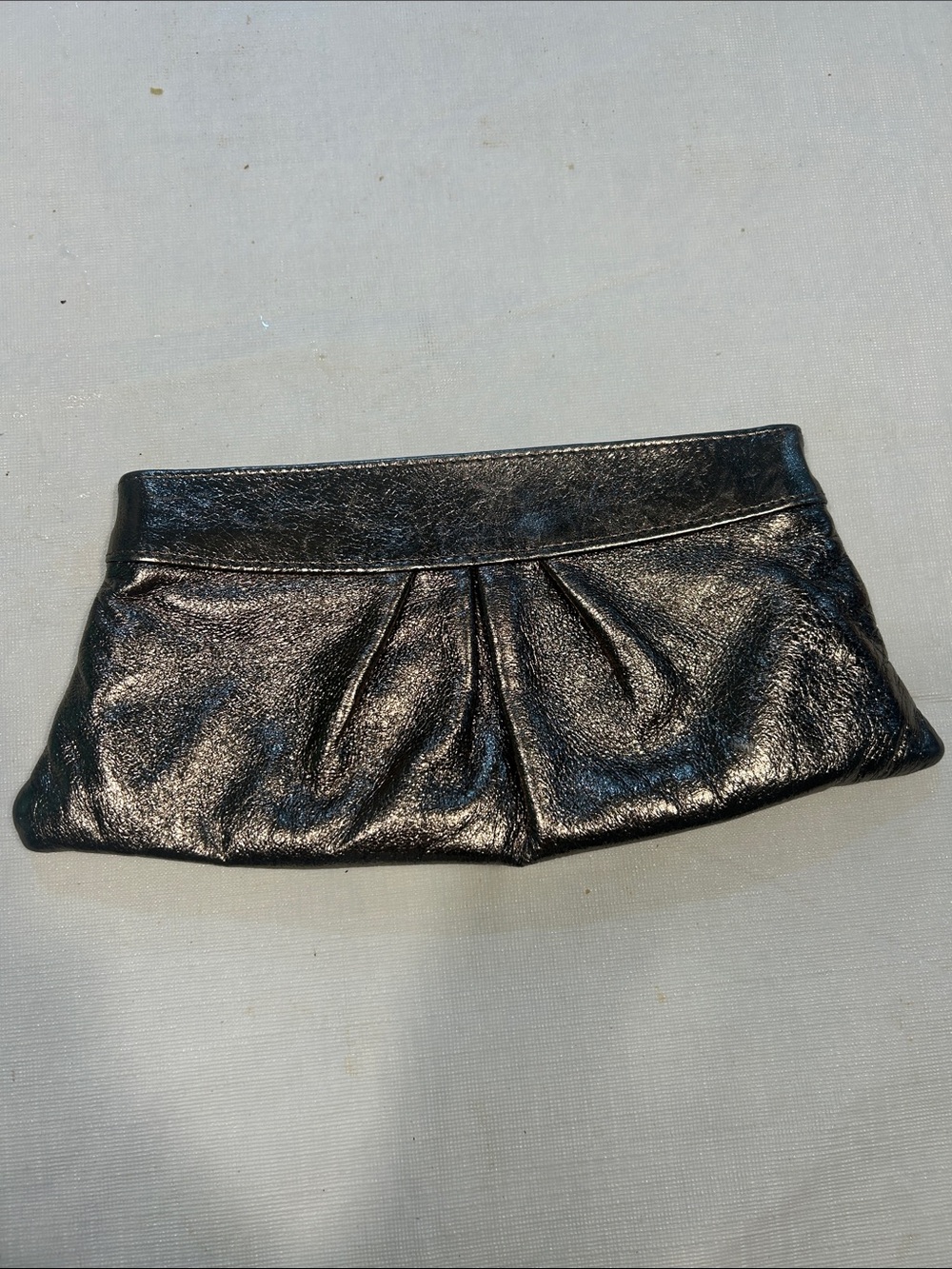 Lauren Merkin Black Metallic Clutch